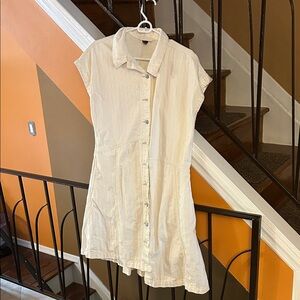Universal Thread Cream Button-Down Dress
